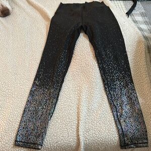 Zyia Stylish Black and Silver Women's leggings Size 6-8